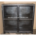 Industrial Vintage Metal Cabinet Glass Cabinet
